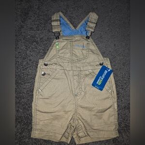 OshKosh B'gosh Khaki Overalls with Blue Accents